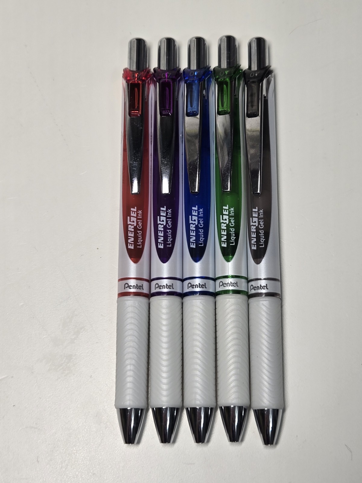 Pentel EnerGel RTX Retractable Gel Pens 0.7mm 5-Color Set New Open Pkg Japan
