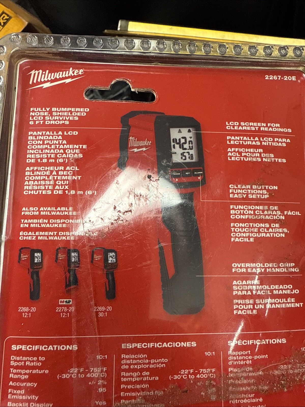 Milwaukee Laser Temperature Gun Infrared 10:1 Thermometer 2267-20E