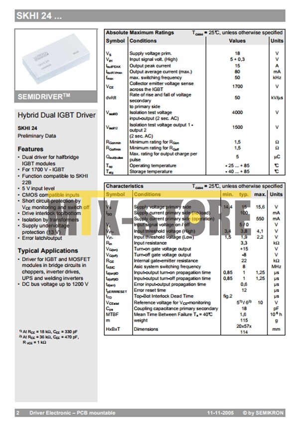 1QTY Brand New SEMIKRON Module SKHI24R 100% Quality Guarantee