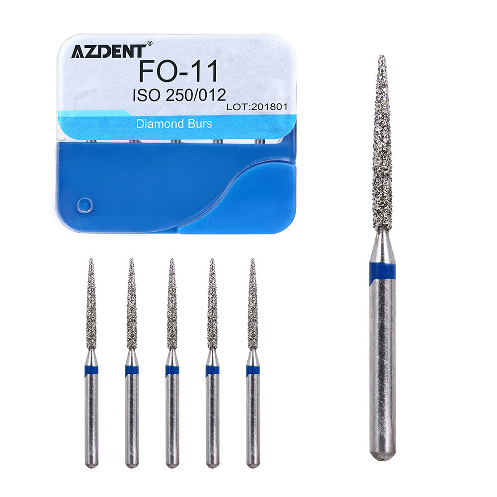 100Pcs Dental Diamond Burs for High Speed Handpiece Medium Friction Grip 20Types