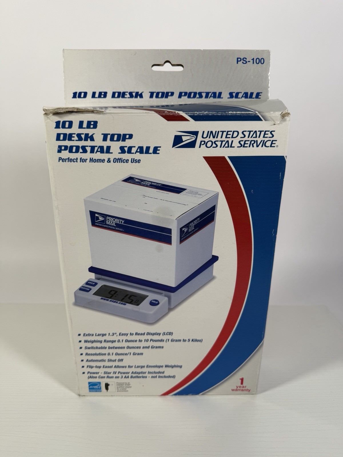 USPS 10 lb. Desk Top Postal Scale Extra Large LCD Digital Electronic ~ Tested