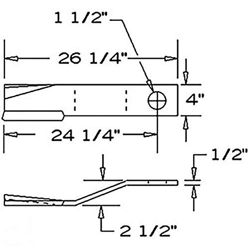 2 of Rotary Cutter Blade 26.25″ x 4″ x 0.5″ w/ 1.5″ Hole USA MADE 8588 Farmer