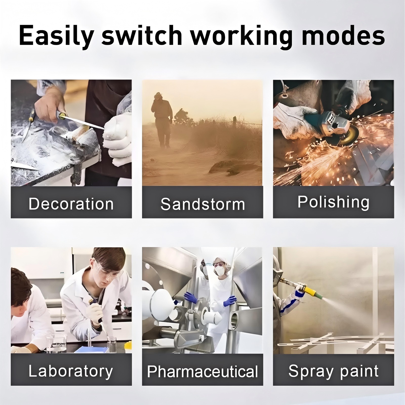 PRO 6200 Half Face Gas Mask Cover Painting Spraying Respirator Work Facepiece