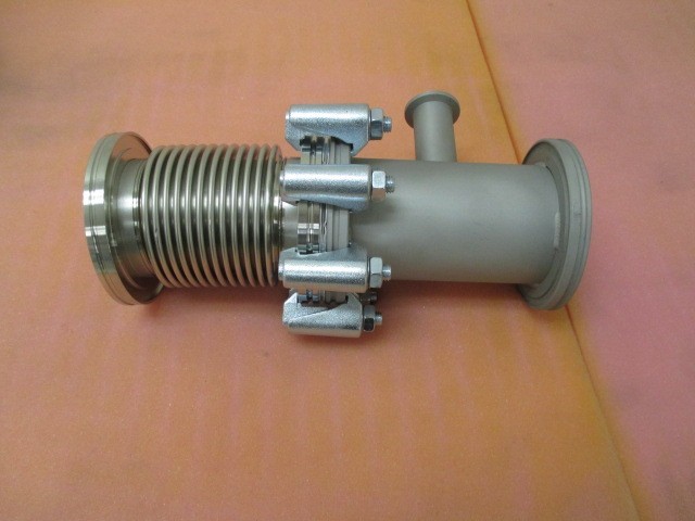 Vacuum Flange with KF16 connection and ISO bellow flange for vacuum pump P528003