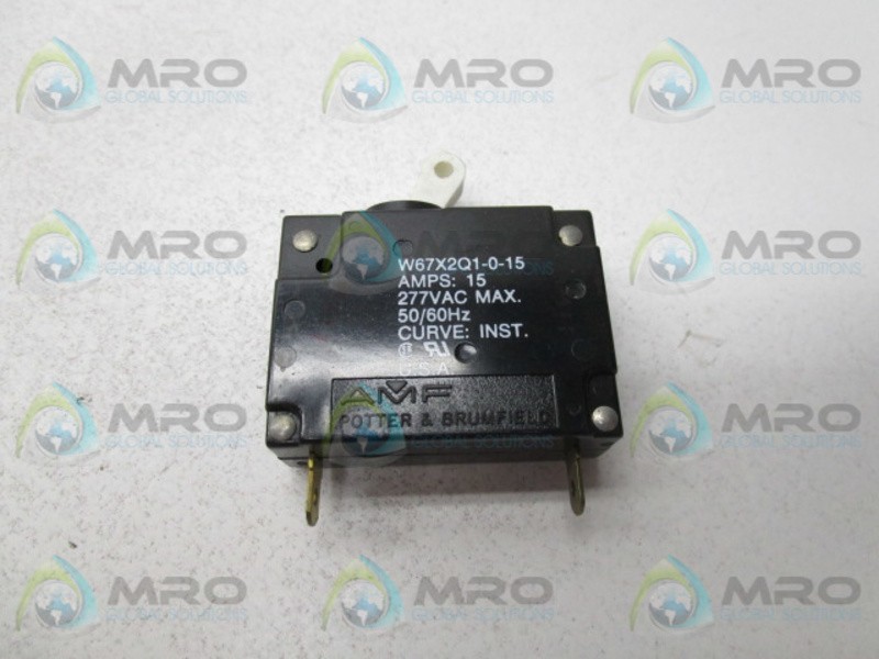 POTTER & BRUMFIELD W67X2Q1015 CIRCUIT BREAKER 15A NSMP