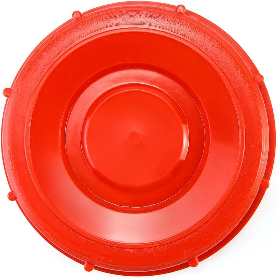 2 Pack Red IBC Tote Tank Lid 6.5” w/ Gasket Fits 163mm Cap for Liquid Storage