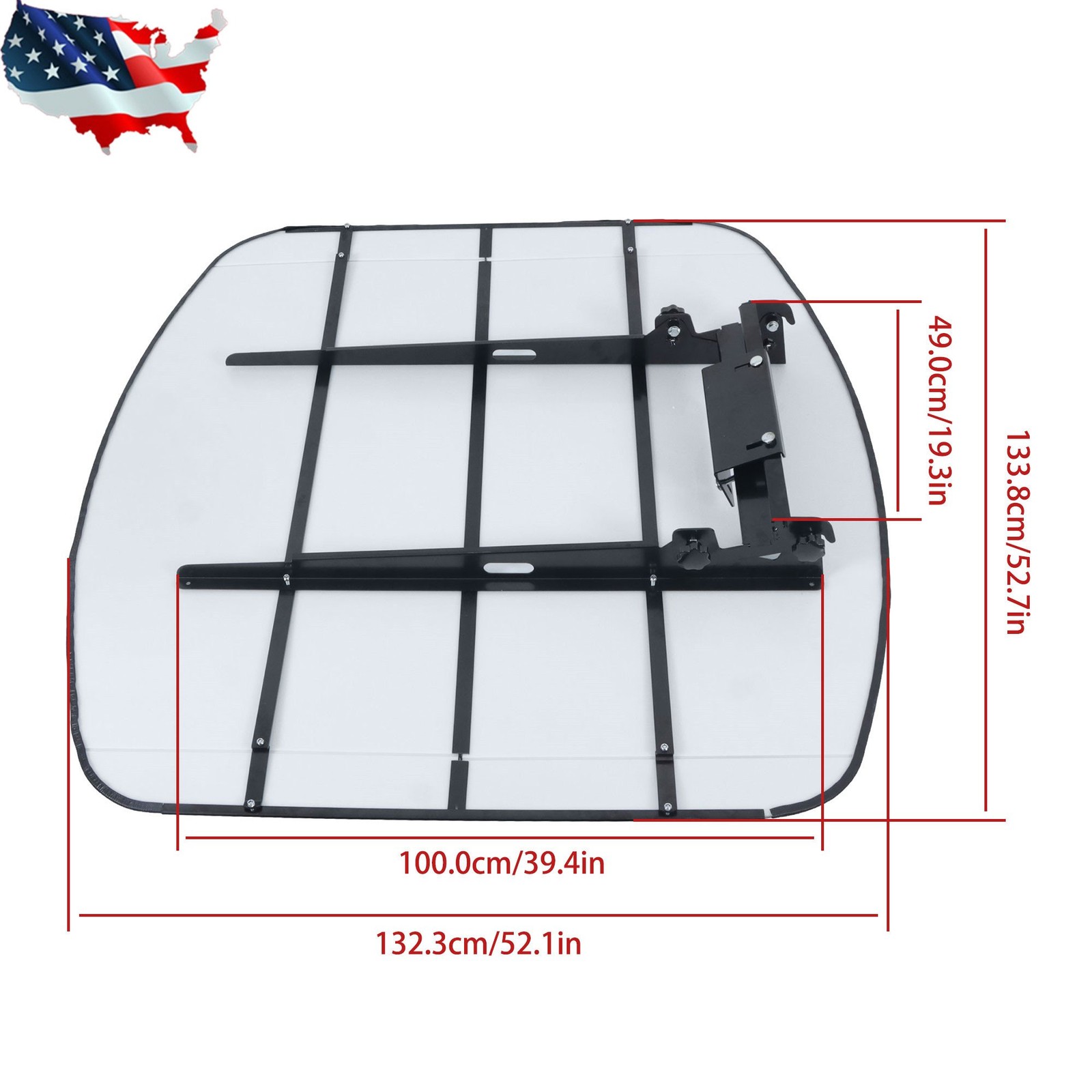 White Tractor Tuff Canopy 52″ × 52″ For 2″ x 2″ or 2″ x 3″ Rops Mower Umbrella