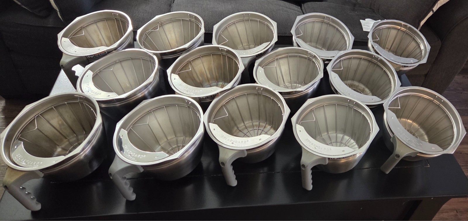 BUNN Commercial Stainless Steel Smart Funnel w/ Splashgard & D-Ring Basket