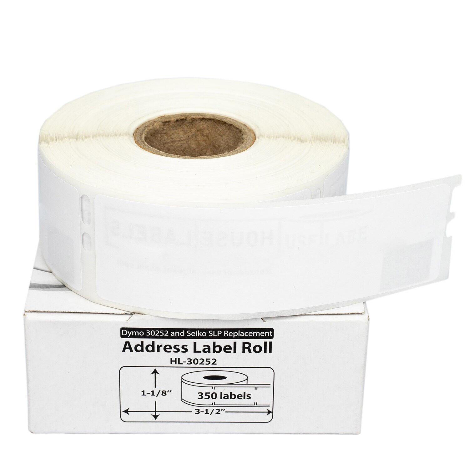 30252 Direct Thermal Address Labels (1-1/8″ x 3-1/2″) for Dymo, 350 per roll