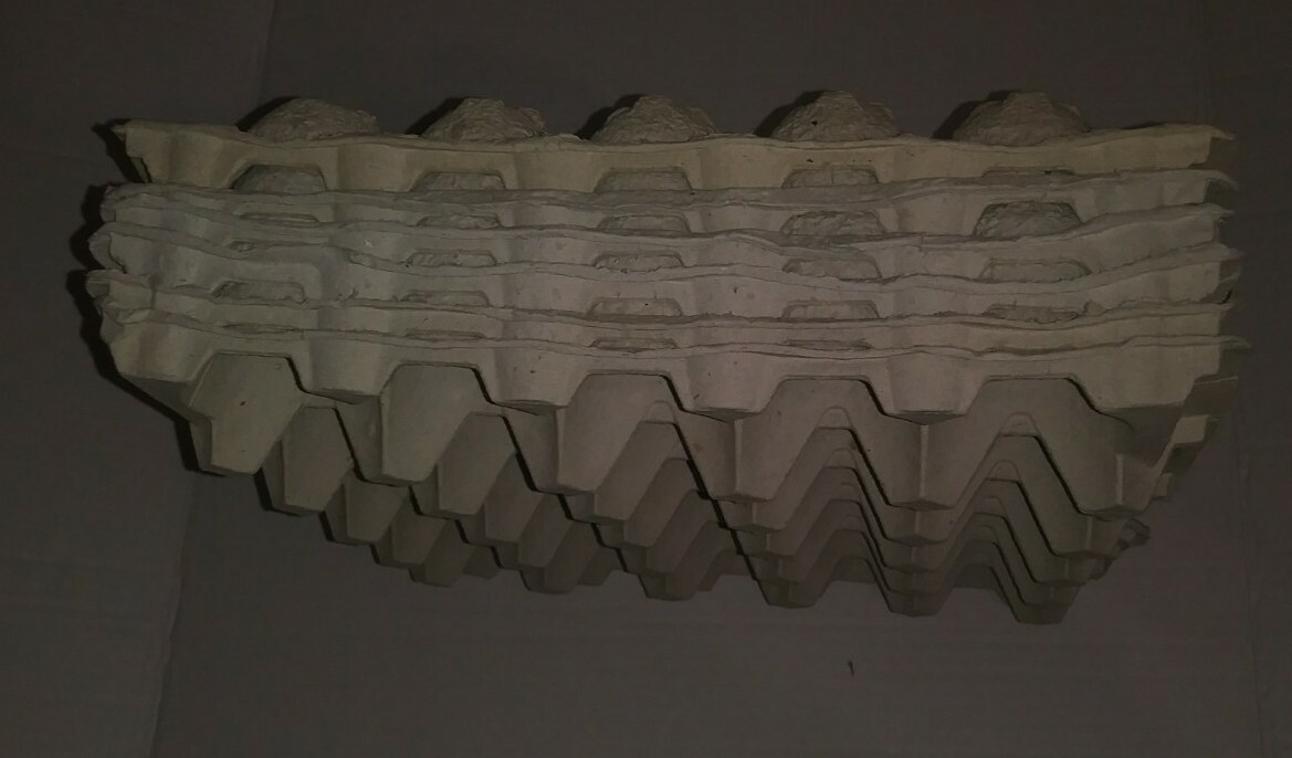 (6) empty 30 count egg paper cartons large craft art supplies