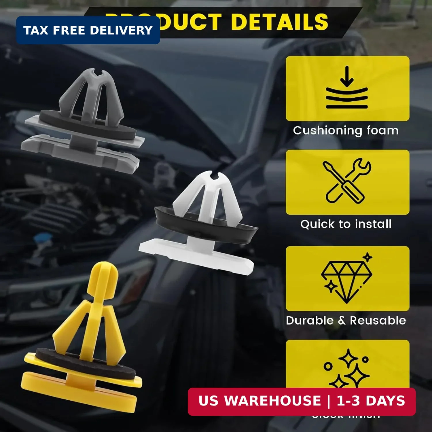71 Pcs Fender Flare Rocker Panel Moulding Clips, Wheel Flare Clips & Trim Panel