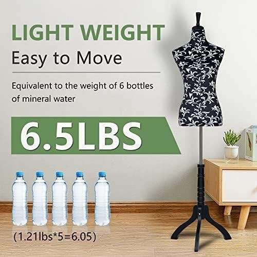 Display Mannequin Torso – Fiberglass, Adjustable Height, Flannelette Cover