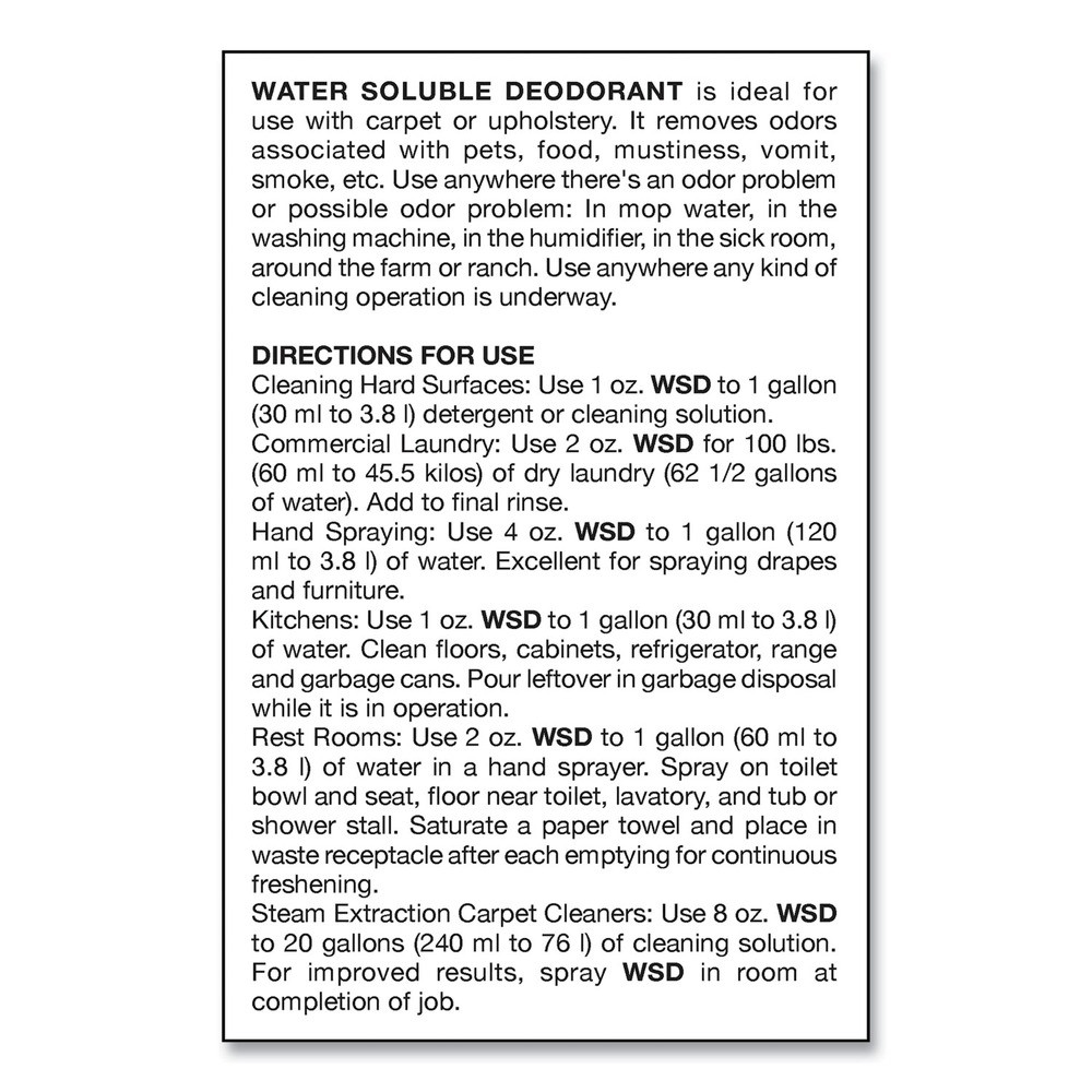 Big D Industries 1618 1 gal. Water-Soluble Deodorant – Lemon Scent (4/CT) New
