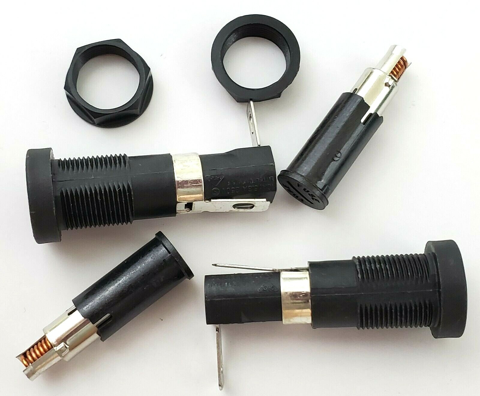 Lot of 4 Littelfuse H345621 Panel Mount Enclosed Fuse Holders For 5x20mm Fuses