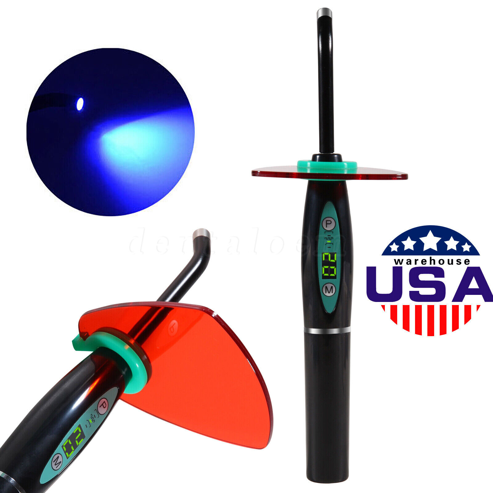 Dental Wireless Cordless LED Cure Curing Light Lamp 1500mw 5W Tool Resin Cure US
