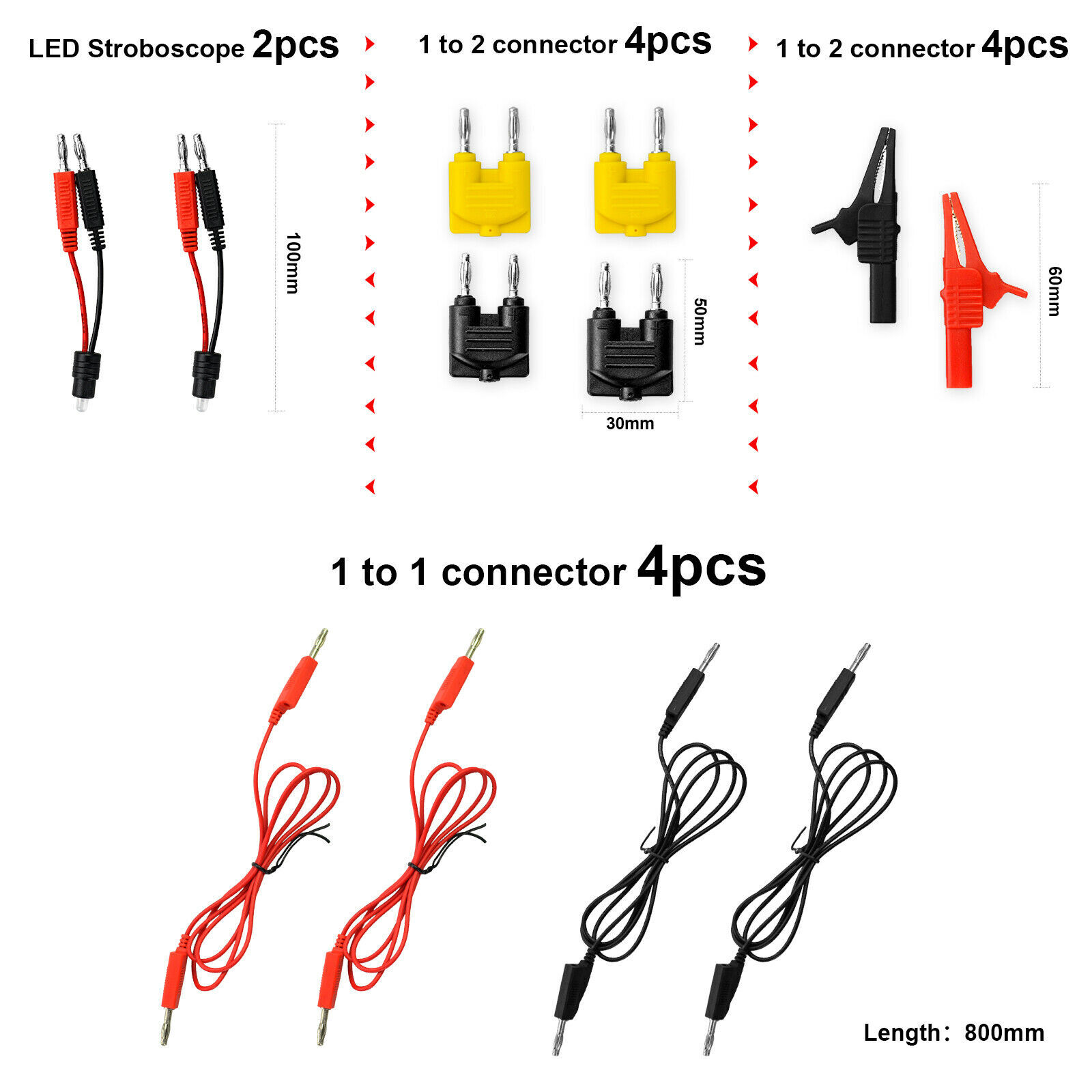 Multimeter Test Lead Kit 92PCS Electronic Tool With Alligator Clip Probe Device