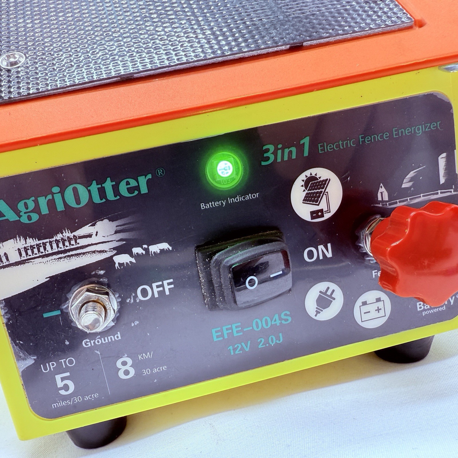Solar Power Fence Electric Fence Energizer for Livestock Horse Goat