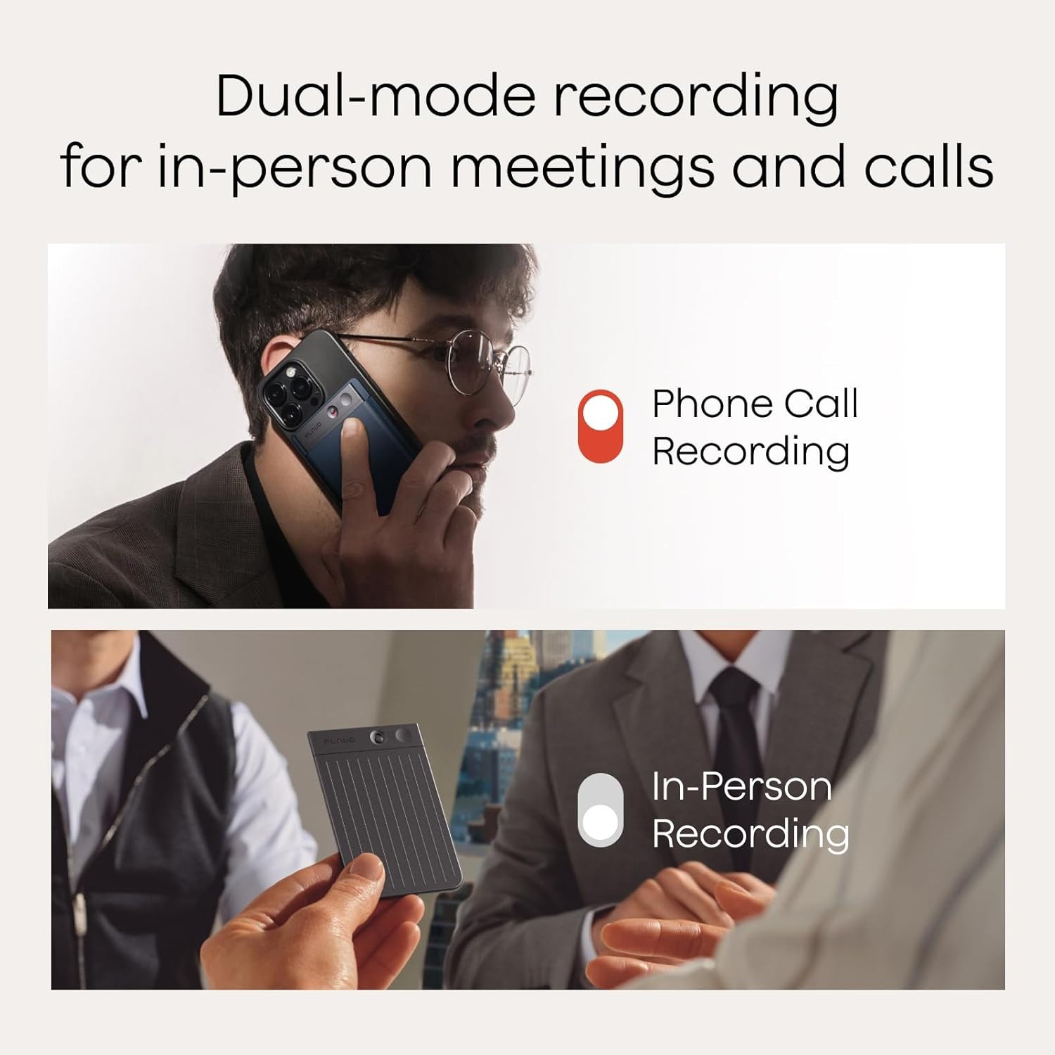 Plaud Note AI Voice Recorder – 64GB, 112 Languages, Transcribe & Summarize