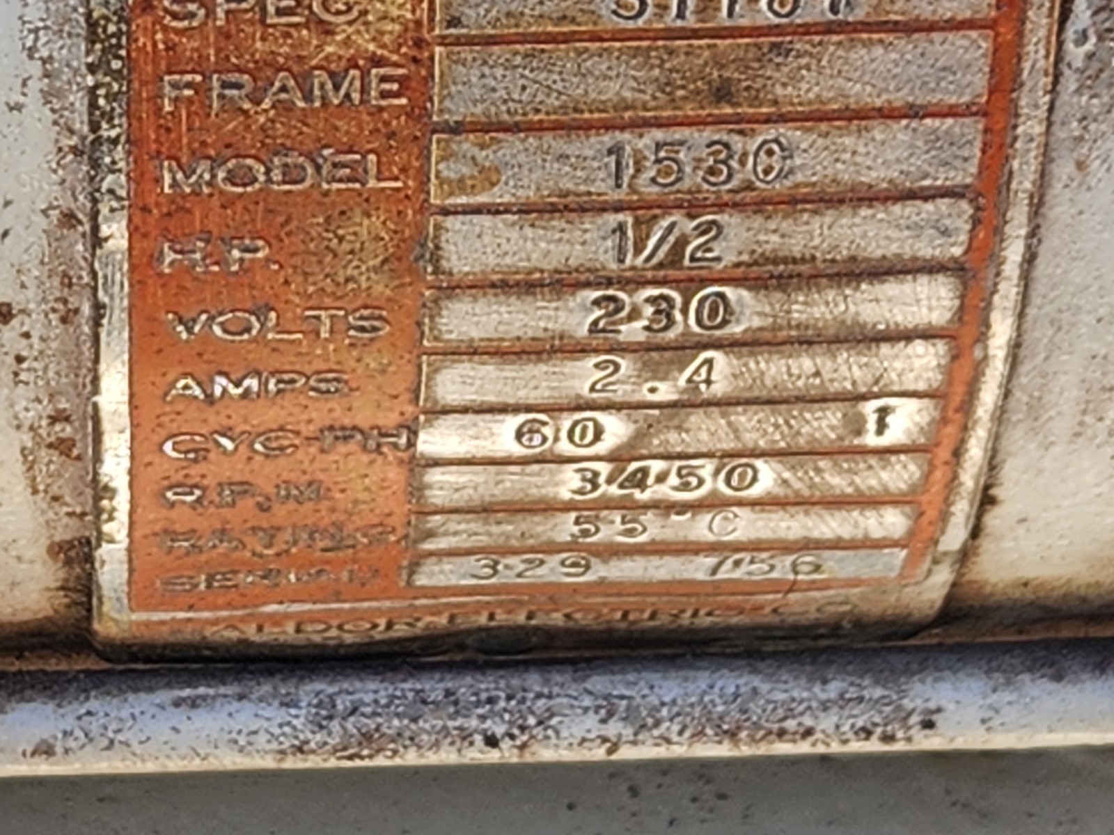 BALDOR GRINDER MODEL 1530