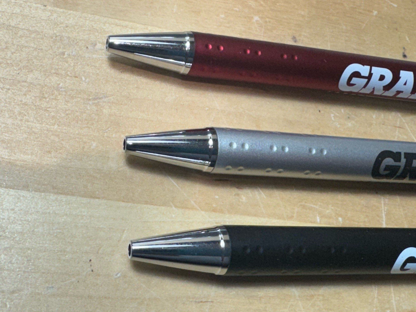 90 QTY – Metal Ball Point Pen with Stylus RED BLACK GRAY Promo GRAINGER LOT