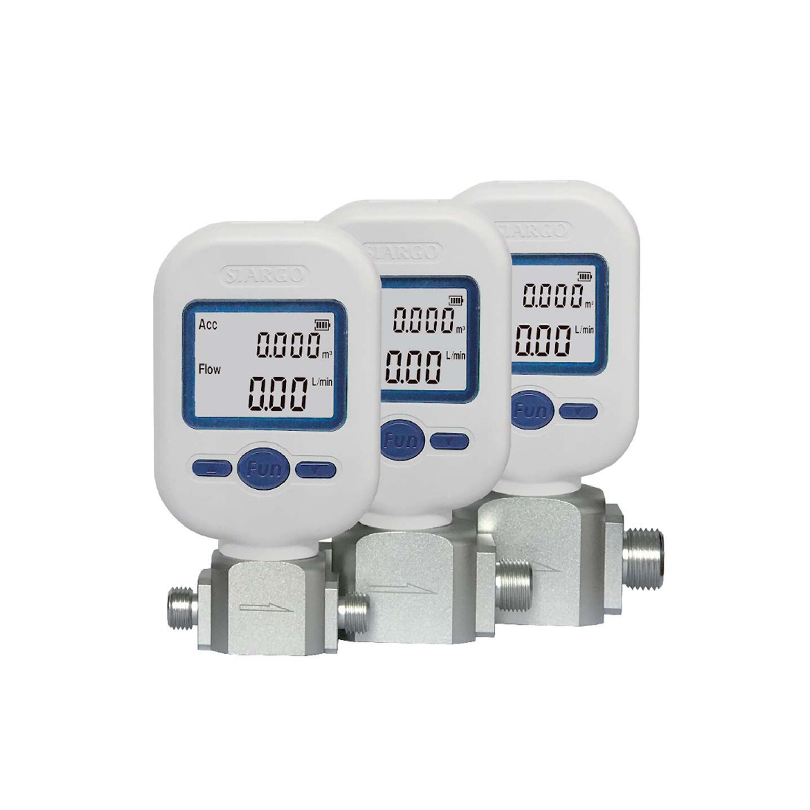 250L/min Electric Digital Gas Mass Flow Meter Oxygen Nitrogen Air Flow Tester
