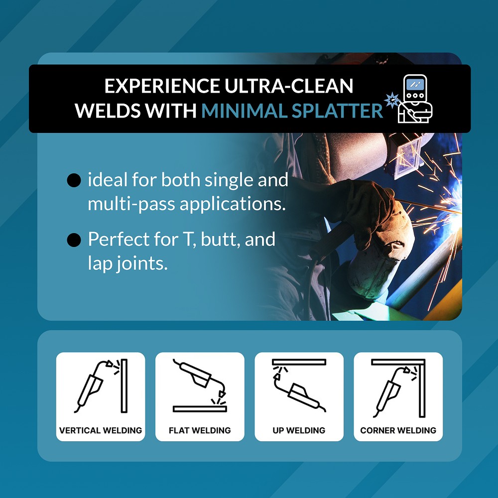E71T-11 .030″ (0.8mm) – 2-Lb – Gasless Flux Core Mild Steel MIG Welding Wire