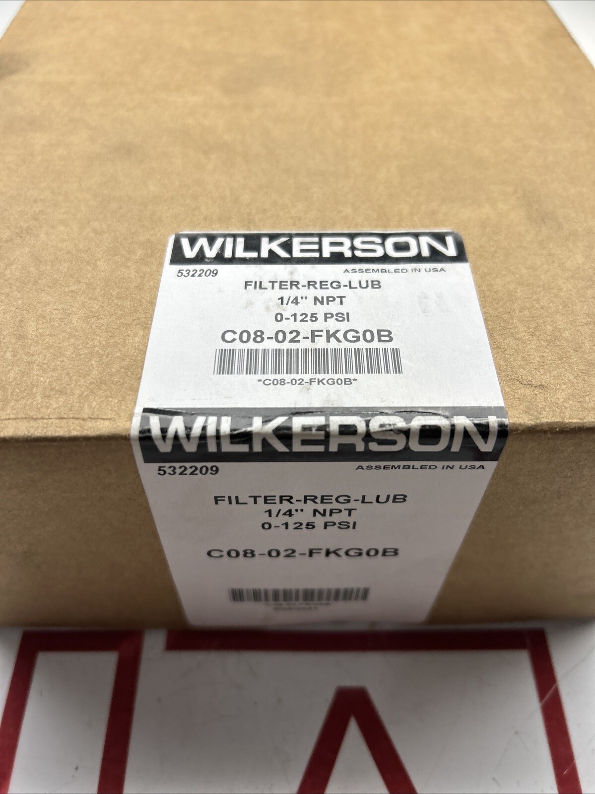 Wilkerson C08-02-Fkg0b Filter/Regulator/Lubricator,3 Pcs.