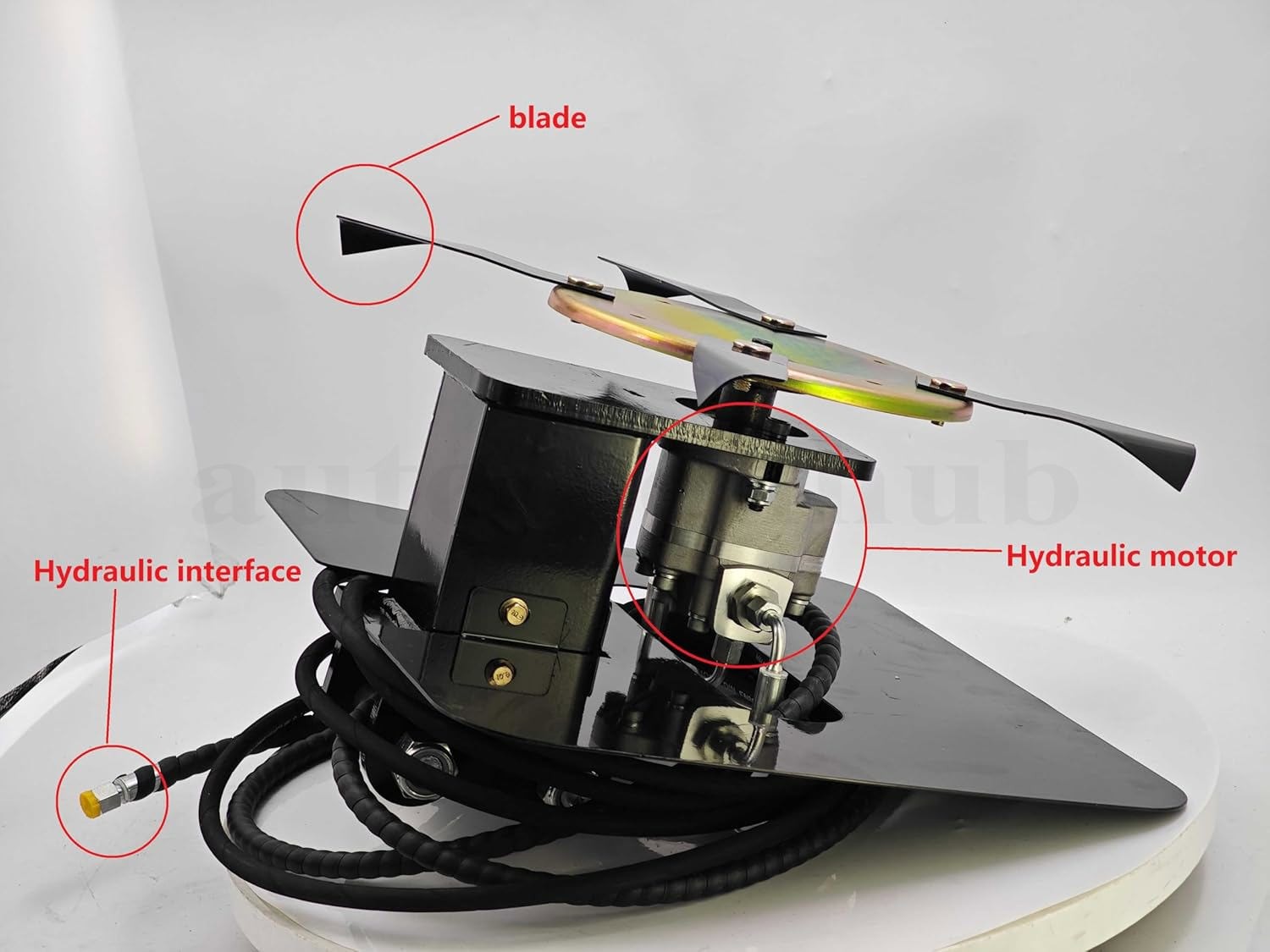 Hydraulic Grass Cutter Mower Attachment For 1-1.5ton Mini Excavator Attachment