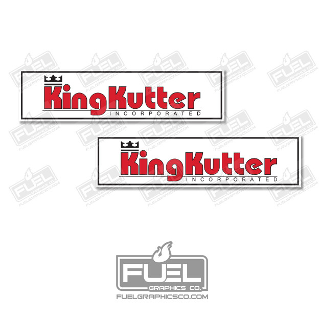 King Kutter Premium Vinyl Decal 2-Pack – Tillage, Spreader, Blade, Rotary Cutter