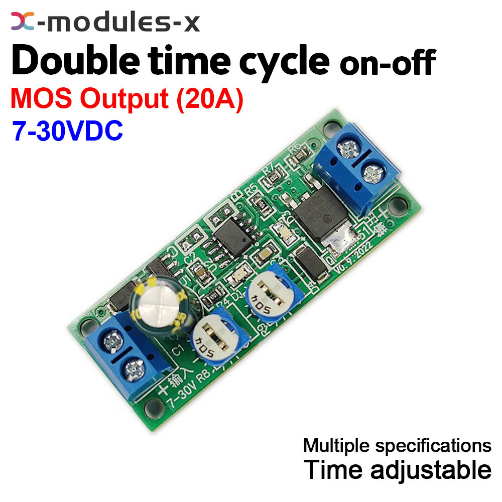 DC7-30V MOS Adjustable Cycle Timer Delay On/Off Switch Power Supply Relay Module