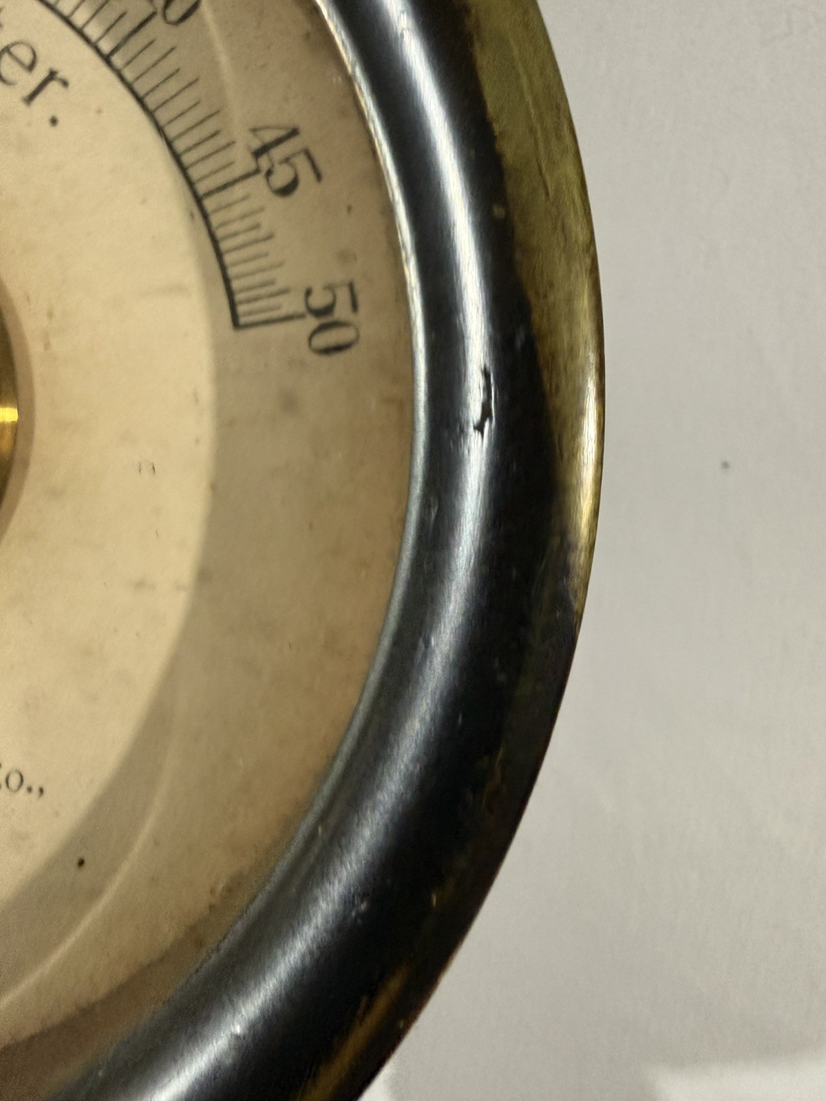 Antique Norton Ammeter No. 1615 – Brass Industrial Electrical Gauge CT