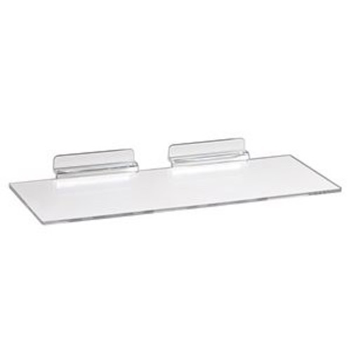 20 Slatwall Shelves Shelf Shoe 4″ x 10″ Display Flat Styrene Clear Acrylic Slat