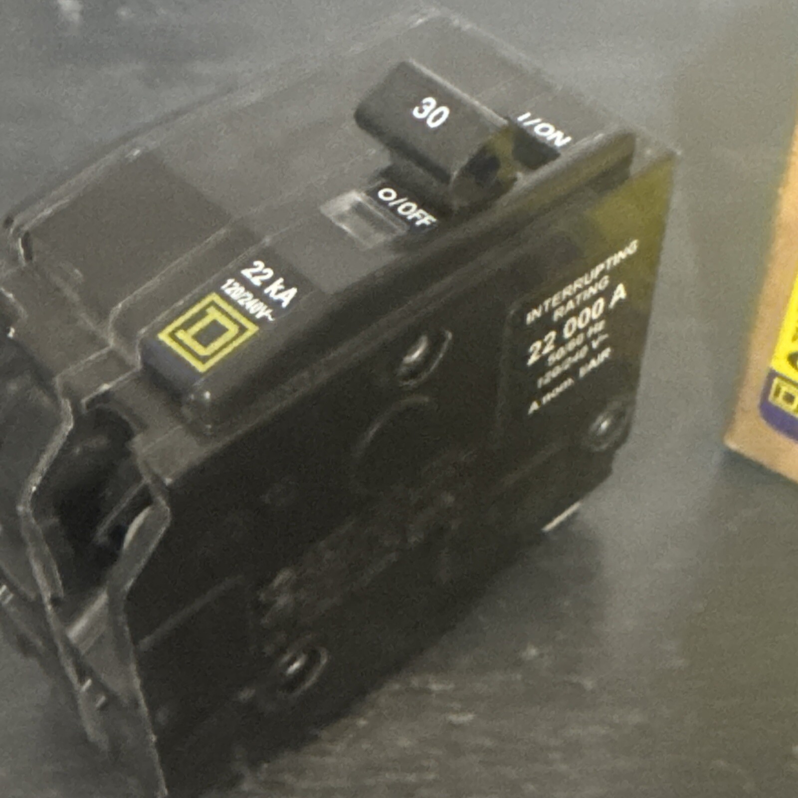 New Square D QO230VH 2 Pole 240V 22kA Snap-in Miniature Circuit Breaker.
