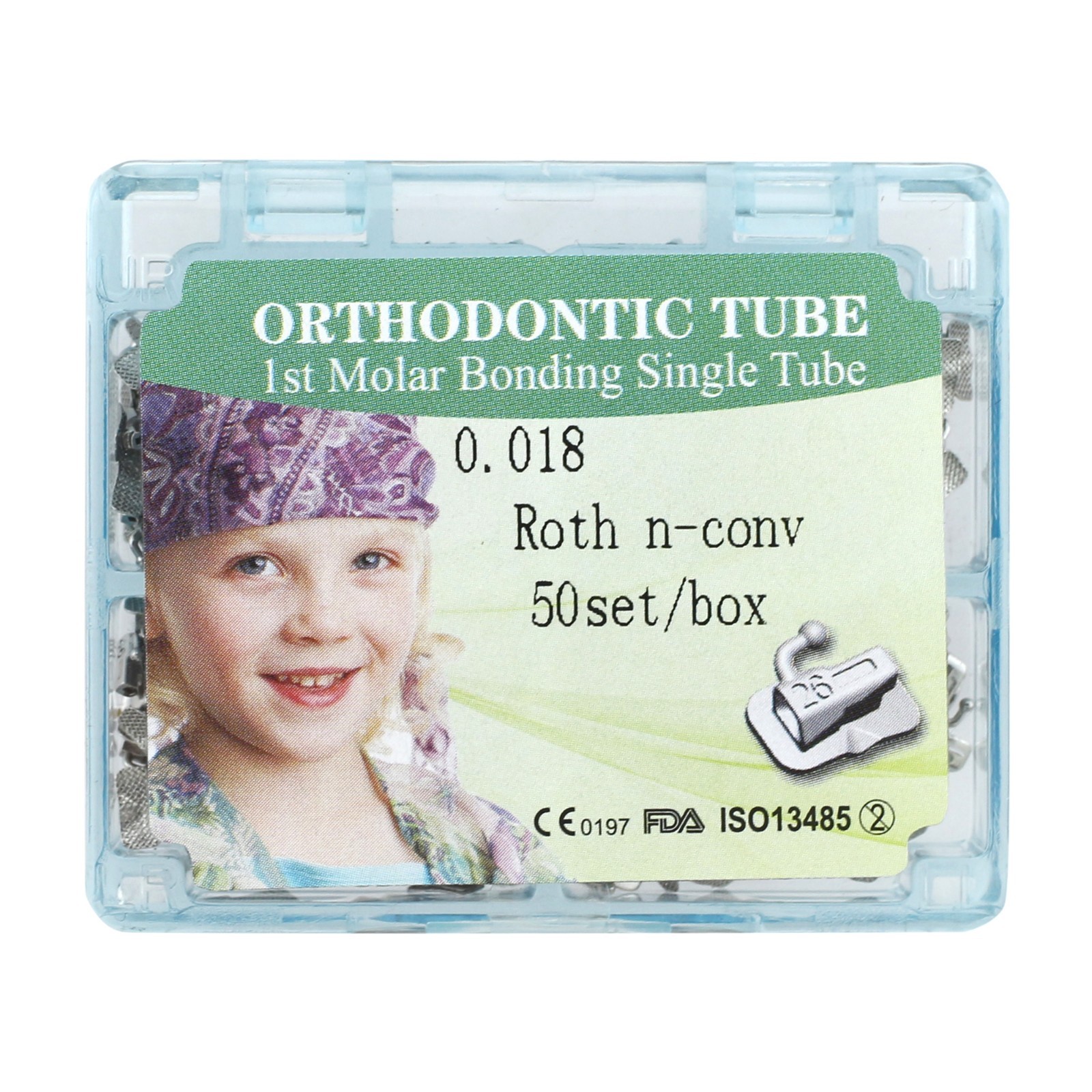 Dental Orthodontic Buccal Tubes 1st 2nd Molar Non-Convertible Bond Roth 018 022