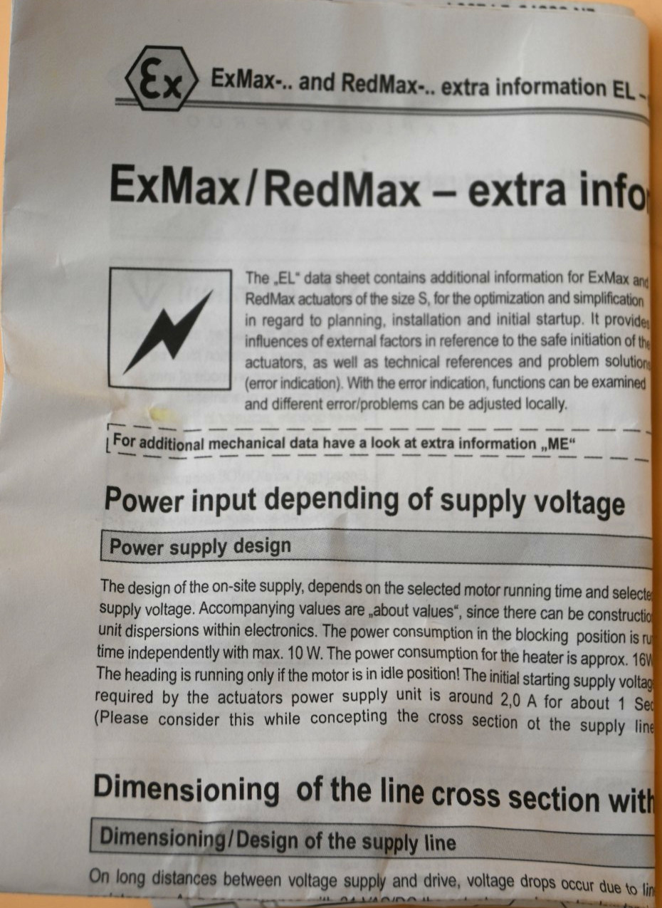 Schischek ExMax-5.10-BF Industrial HVAC Actuator Explosion Unit 50/60Hz