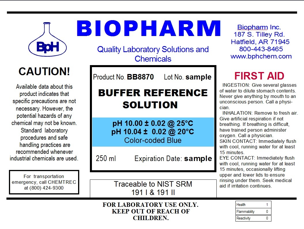Biopharm pH Calibration Solution (3) 250 mL Bottles pH 7.0, pH 10.0 and Electrod
