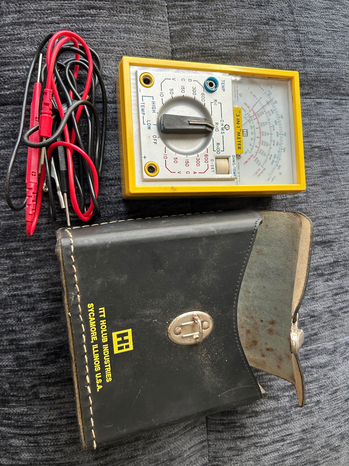Vintage ITT Holub 3-in-1 multimeter voltmeter