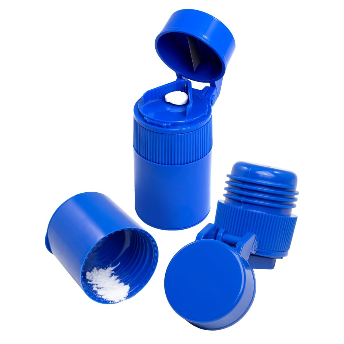 EZY DOSE 3 Compartment Pill Crusher, Cutter and 1 Count (Pack of 1), Blue