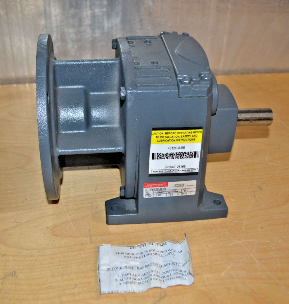 Boston Gear 28169 F612C-8-B5 Speed Reducer 8:1 Ratio 1750 RPM 2.69 IN HP 762 LB