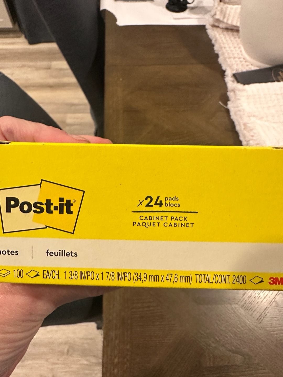 Post-it Notes Cabinet Pack, 1.375 in x 1.875 in, Canary Yellow, 24 Pads/Pack