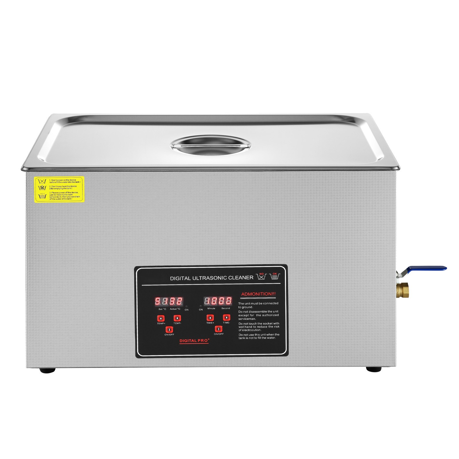 VEVOR Ultrasonic Cleaner with Timer Heating Machine Digital Sonic Cleaner SUS304
