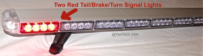 60” Amber LED Light Bar Tow Truck Roll Back Police w/ CARGO & BRAKE/TURN SIGNAL