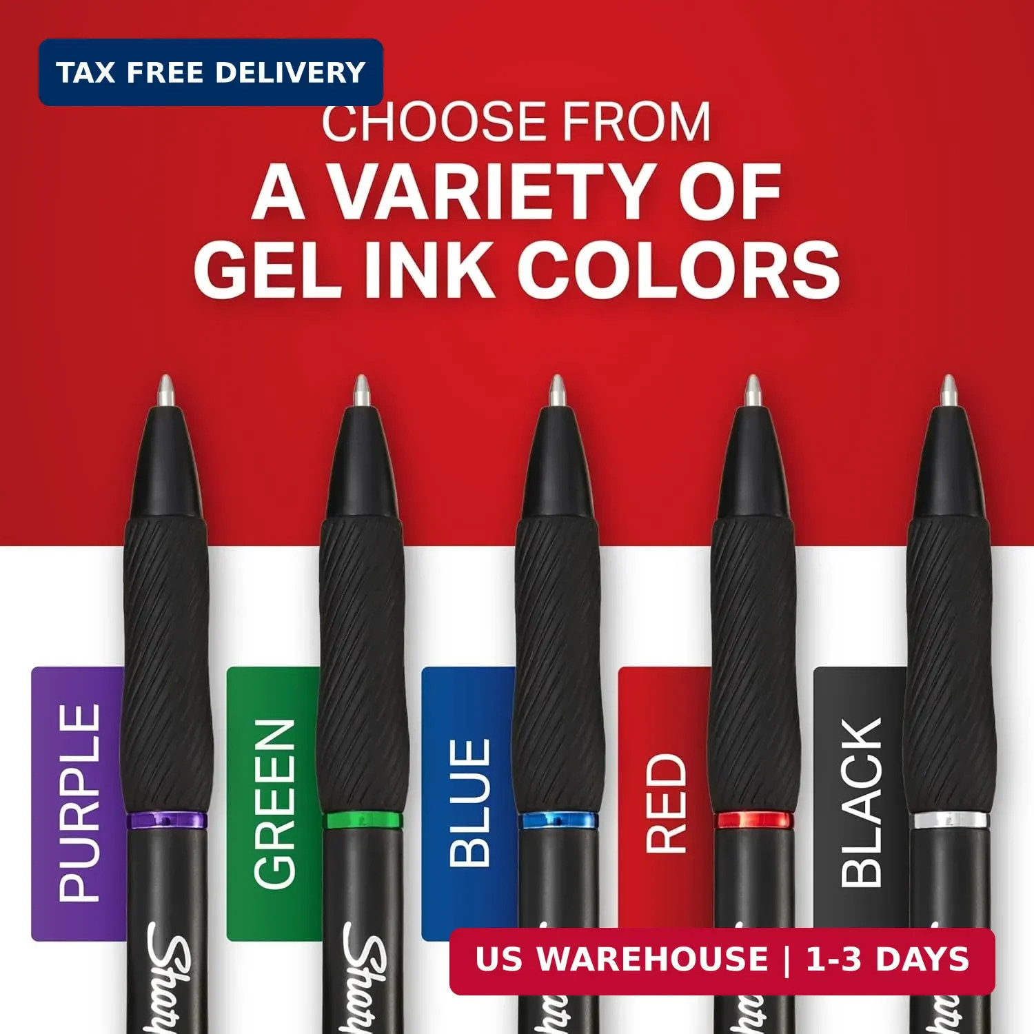 Sharpie S-Gel Pens, Medium Point (0.7mm), Black Ink, 4 Count – Ideal for Writing
