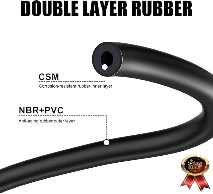5.5Mm Fuel Line 1/5 Inch Gas Tube Fuel Hose 5 Feet for ATV Quad Pit Dirt Bike