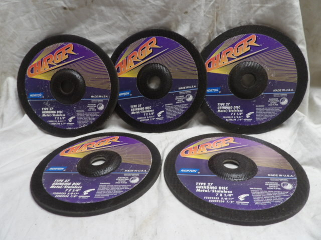 Norton Charger 7″X1/4″X7/8″ Metal/Stainless Grinding Wheels (qty of 5)