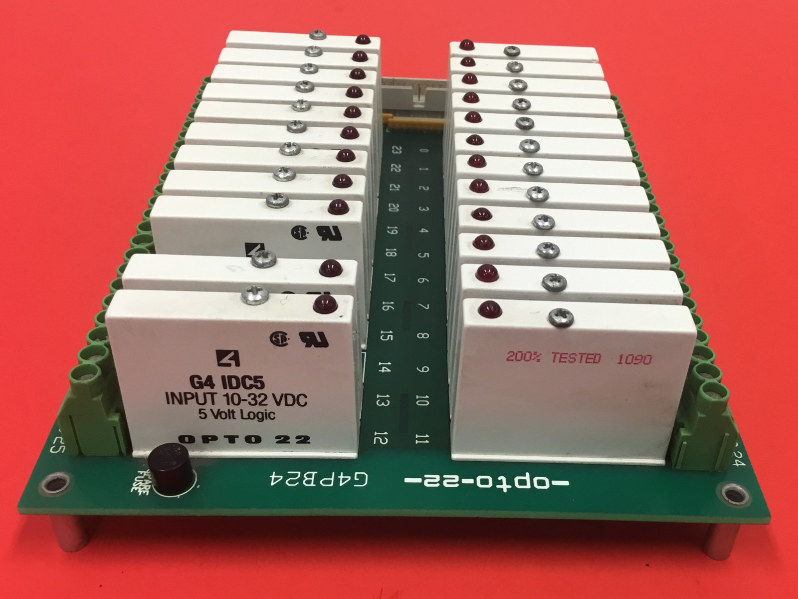 OPTO 22 – P/N: GAPB24 – Circuit Board – w/ (23) G4 IDC5 – Input Modules