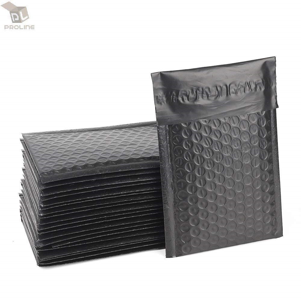 100 #7 14.25×20 Black Poly Bubble Padded Envelopes Mailers Shipping Bags