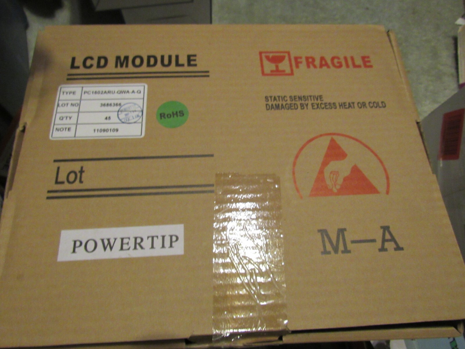 box 45 LCD display PC 1602-Q HD44780 driver new by WBU IC2