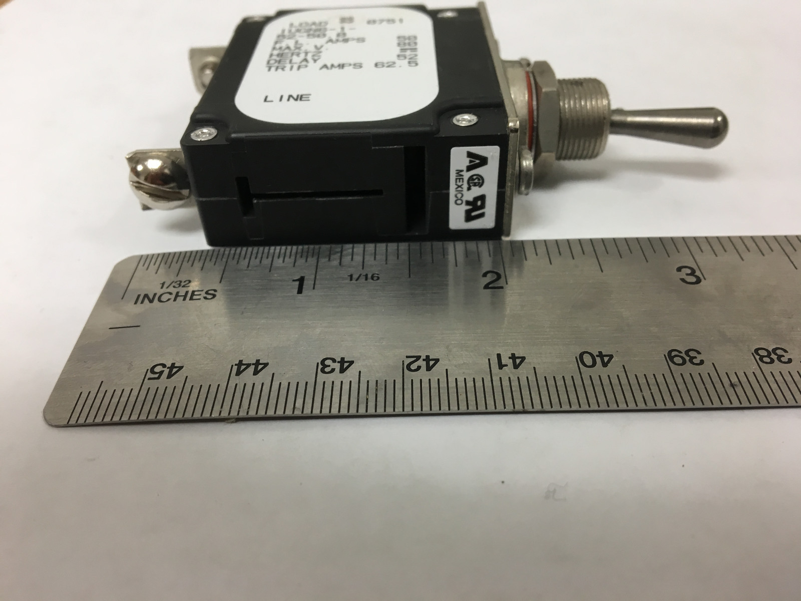 Airpax Circuit Breaker IUGN6-1-52-50.0 50amp 80Vac 1 Pole