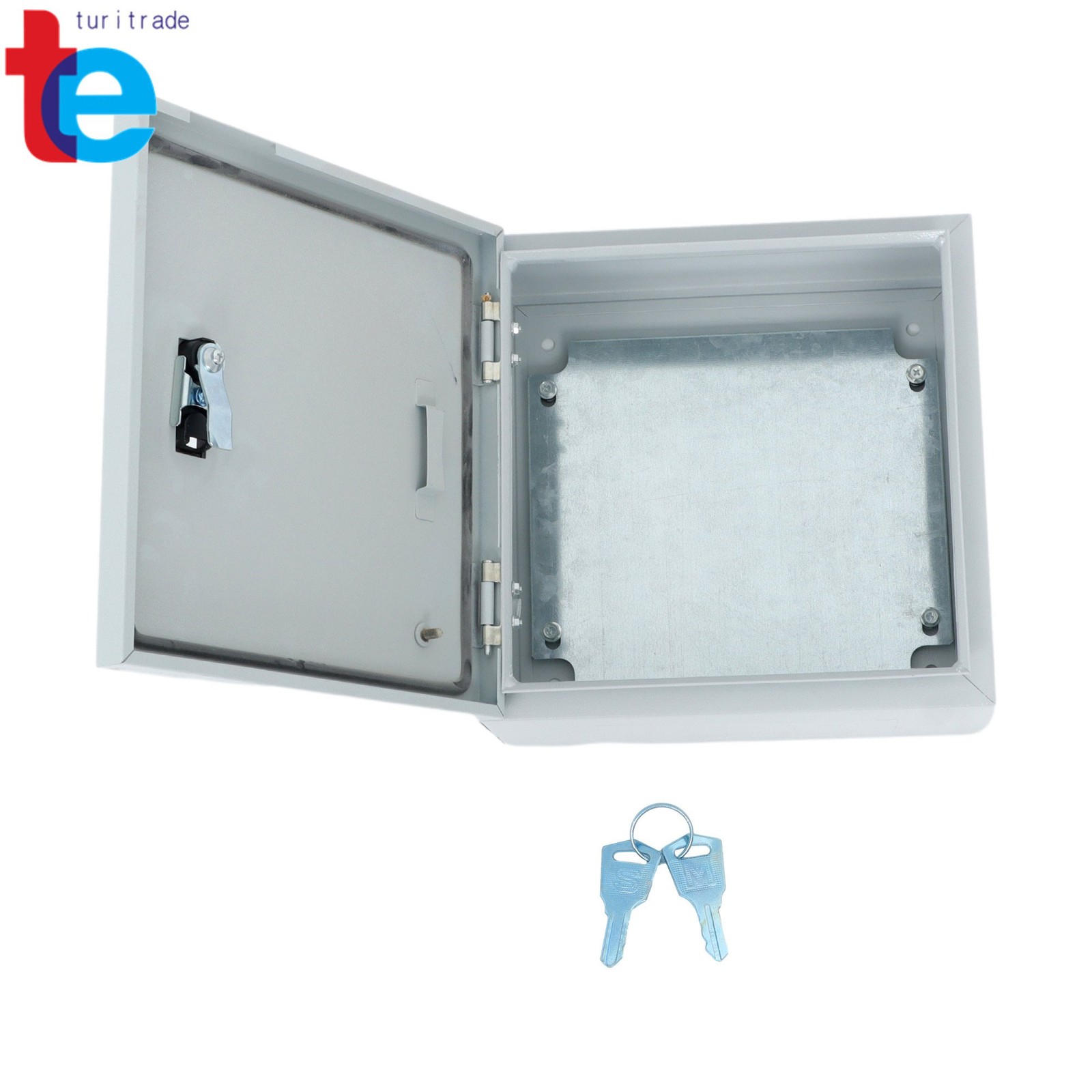 Lockable Outdoor Electrical Box 16x12x8″ – NEMA 4X Steel Enclosure IP66 Rated
